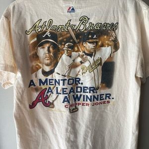 Atlanta braves chipper jones ceremonial majestic tee
